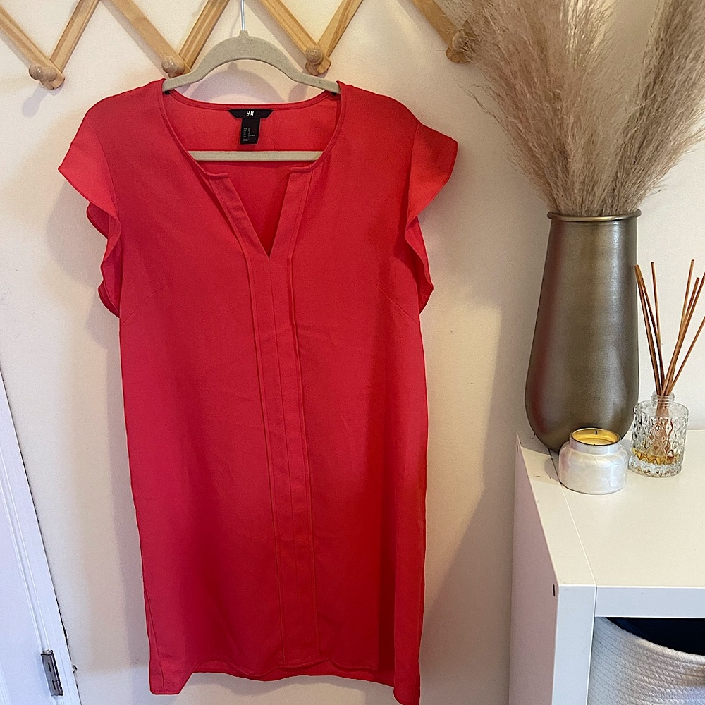 Orange shift dress from H&M, size 12.